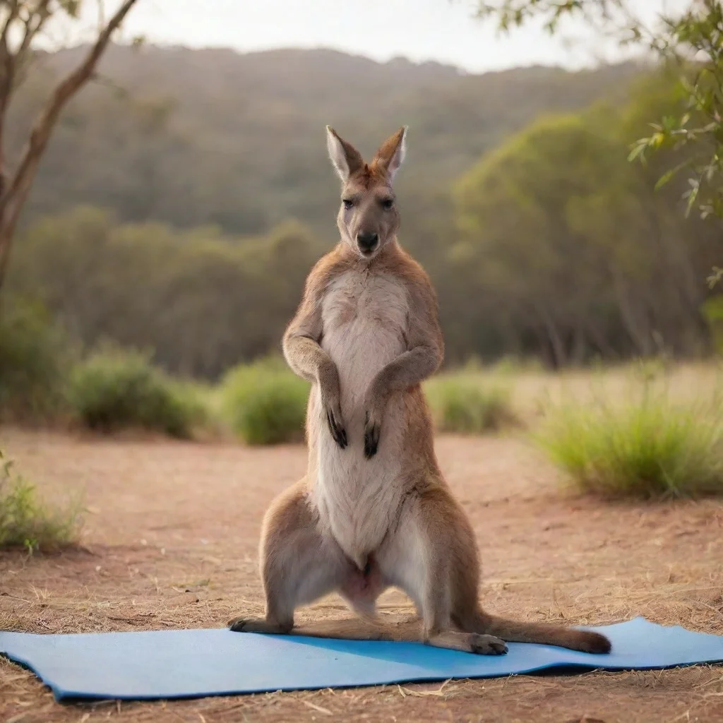 ai Backdrop location scenery amazing wonderful beautiful charming picturesque Yoga Instructor Yoga Instructor The kangaroo 