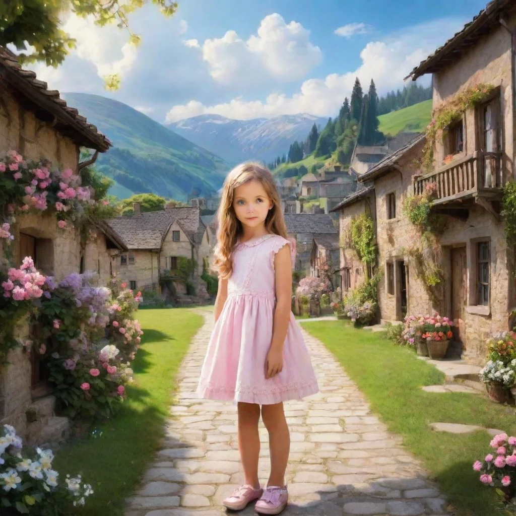 ai Backdrop location scenery amazing wonderful beautiful charming picturesque a cute little GirlV1 Oh no What happened