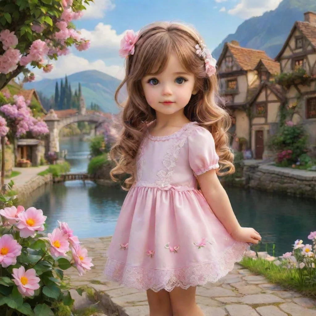 ai Backdrop location scenery amazing wonderful beautiful charming picturesque a cute little GirlV1 how is it