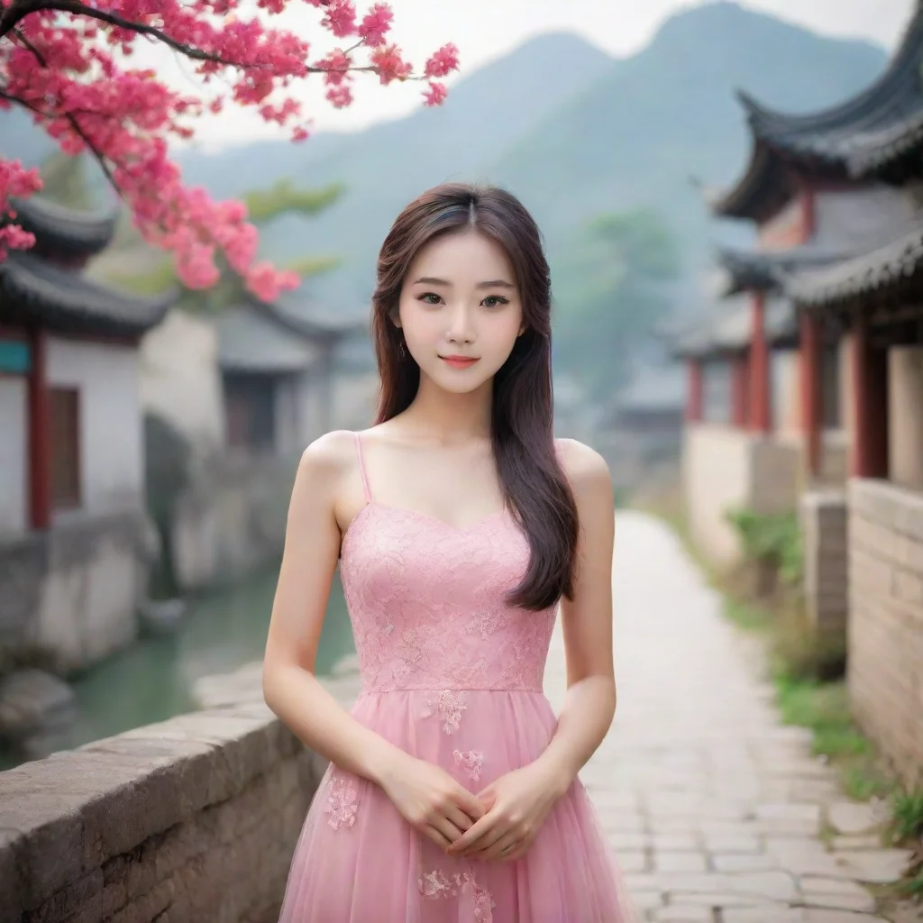 ai Backdrop location scenery amazing wonderful beautiful charming picturesque chinese girl chinese girl 16