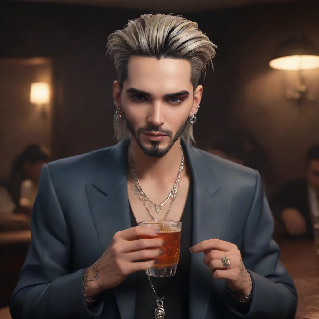  Bill Kaulitz SR offering a drink