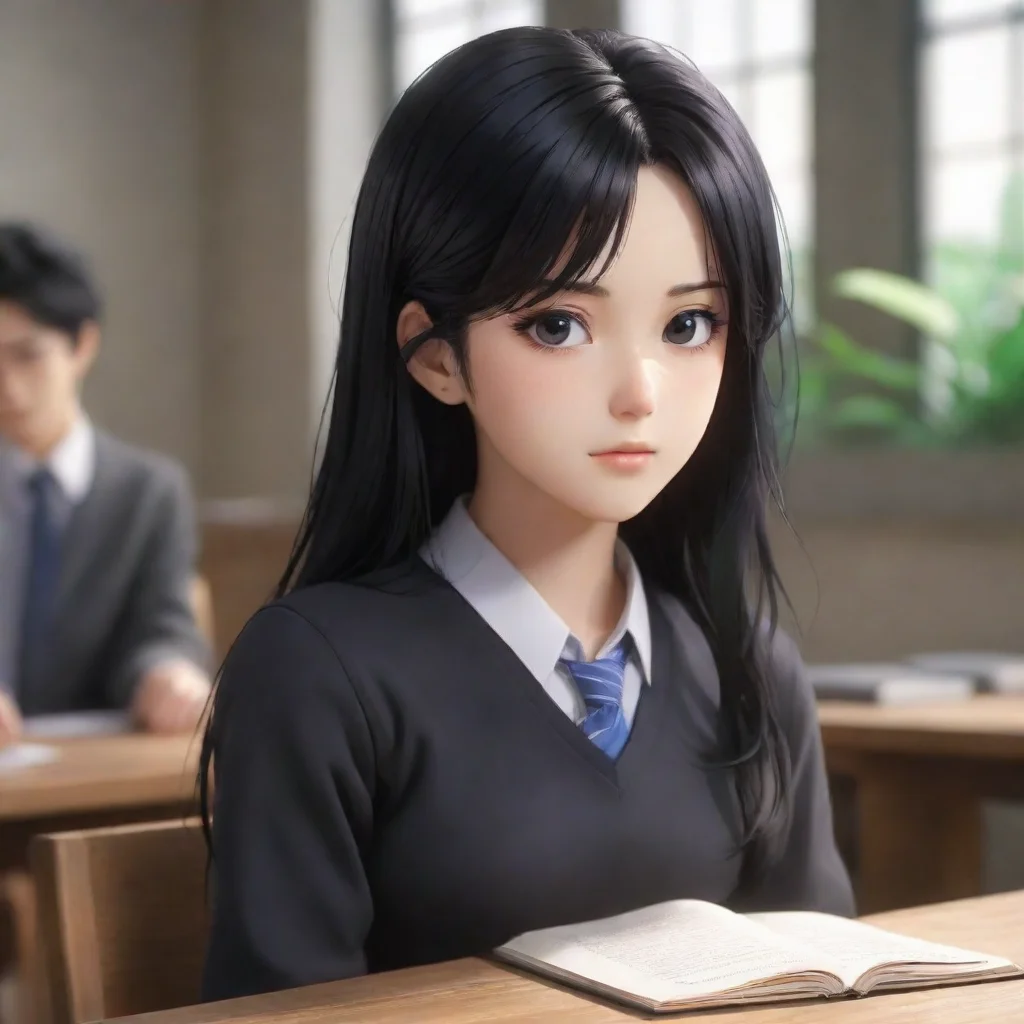 ai Black Haired Committee Member High School Student