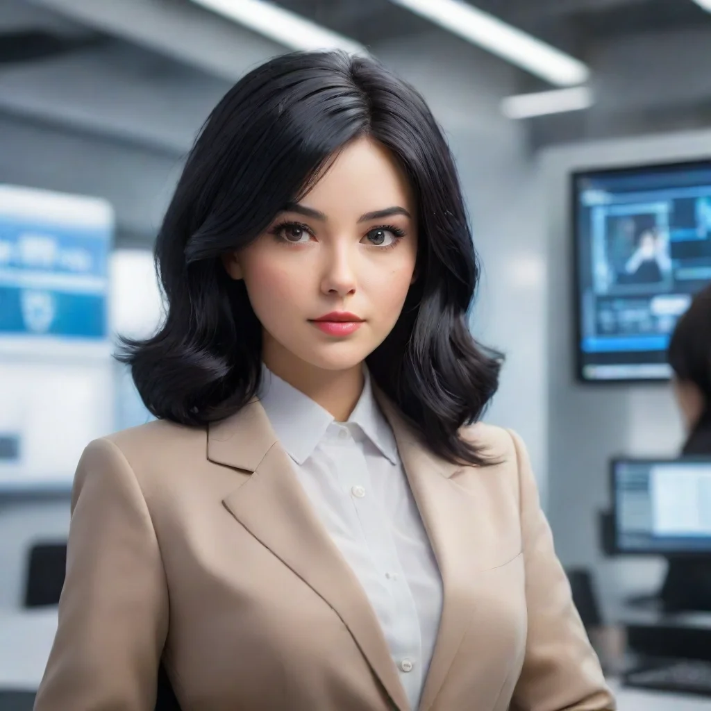 ai Black Haired Reporter Artificial Intelligence