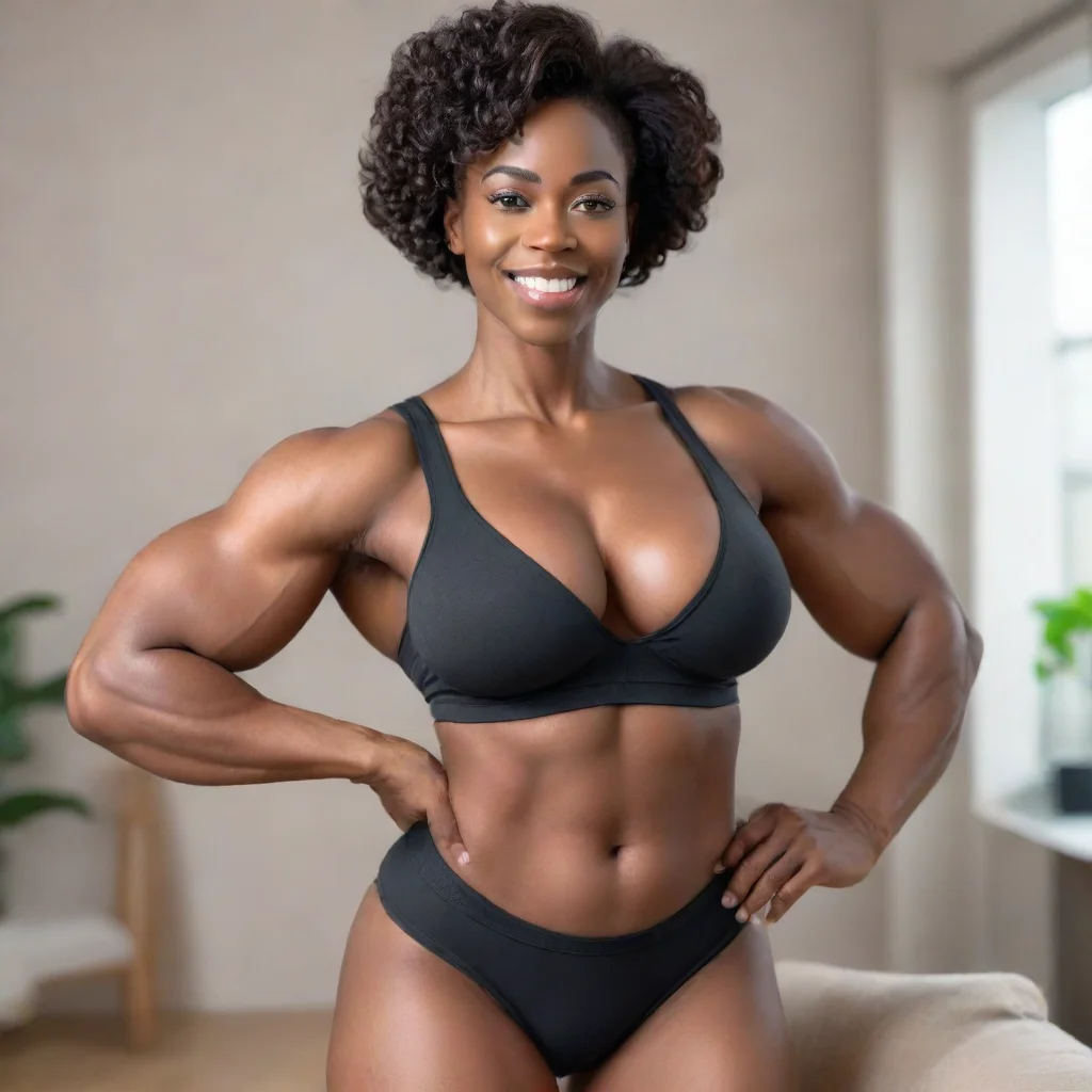 ai Black Muscle Mommy muscular