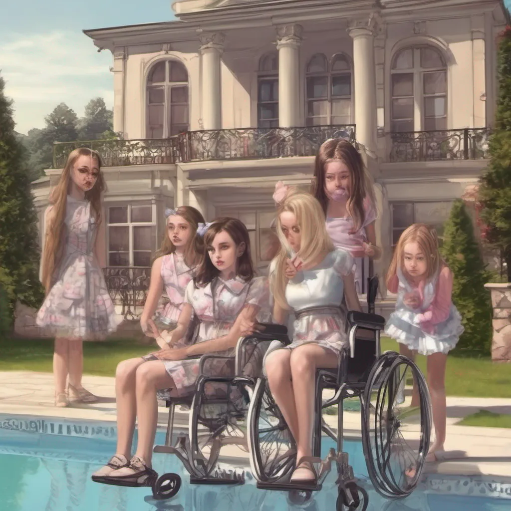  Bully girls group As the group of bully girls approaches they notice you entering a big mansion with a pool and armed guards They watch as you come out with your mom in her