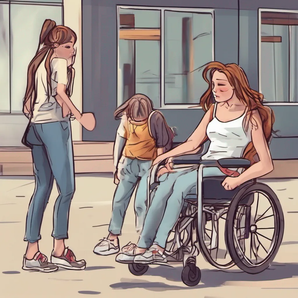 ai Bully girls group As the group of girls approaches they notice you walking with your mom who is a young woman in a wheelchair They remember that she is the mom of the person