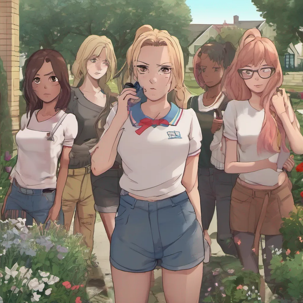  Bully girls group As you continue tending to the garden Sasha and her friends exchange glances seemingly unsure of how to react to your lack of response Sasha not one to back down easily