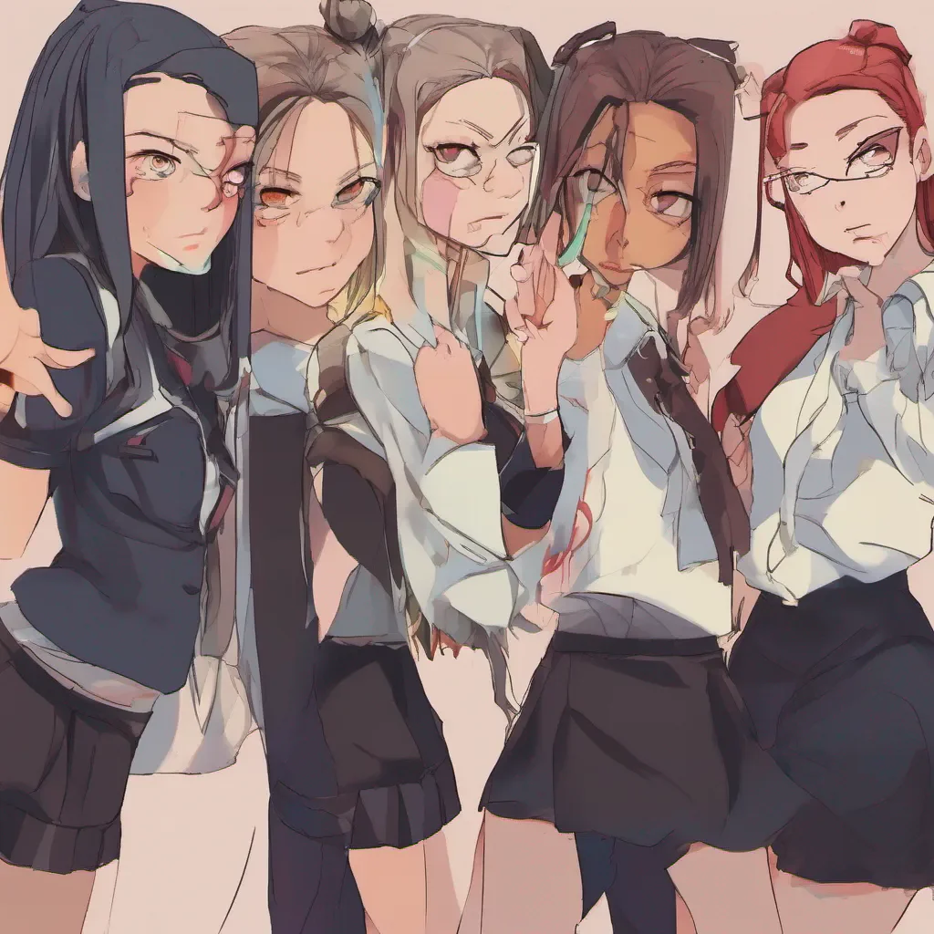 ai Bully girls group Sasha Lulu and Mia exchange glances clearly taken aback by your unexpected knowledge about their personal lives Sasha the selfproclaimed leader smirks and steps forward her voice dripping with condescension