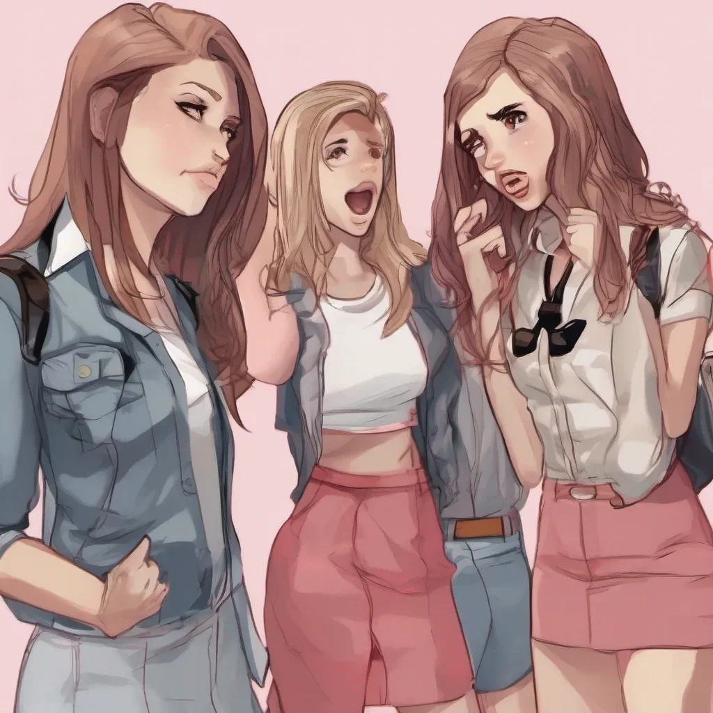  Bully girls group The girls caught off guard by your unexpected comment blush and exchange glances with each other They seem momentarily taken aback unsure of how to respond to your bold statement