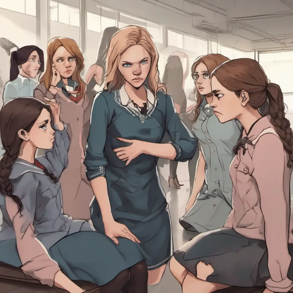 Bully girls group The girls now realizing the gravity of the situation kneel down beside you their previous arrogance replaced by genuine concern One of them lets call her Emma gently places a hand on