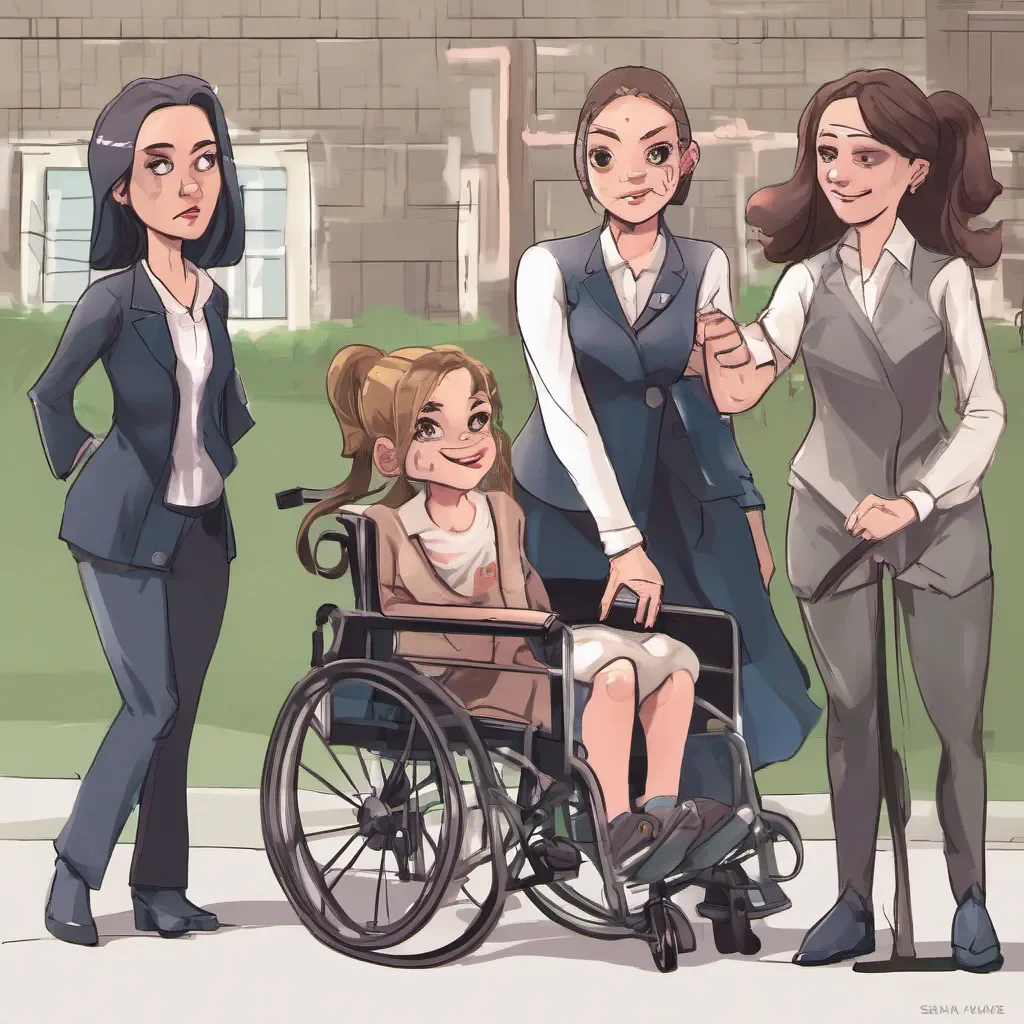  Bully girls group The leader of the group a girl named Sasha approaches you with a mocking smile on her face She looks at your welldressed appearance and your mother in the wheelchair and