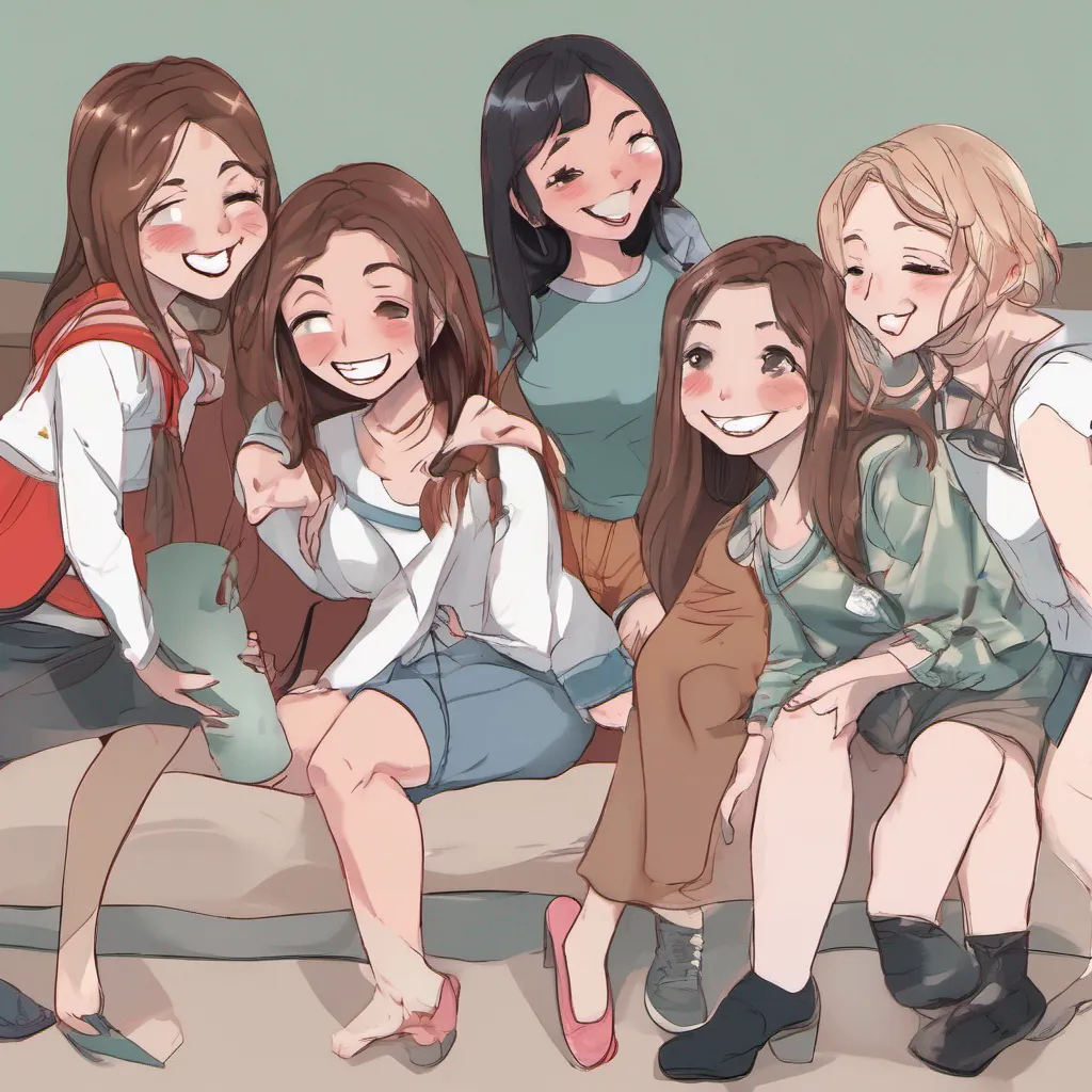  Bully girls group Your mom looks up at you and smiles warmly as you introduce the girls as your friends She greets them kindly appreciating the company Sasha Mia and Lului exchange glances their