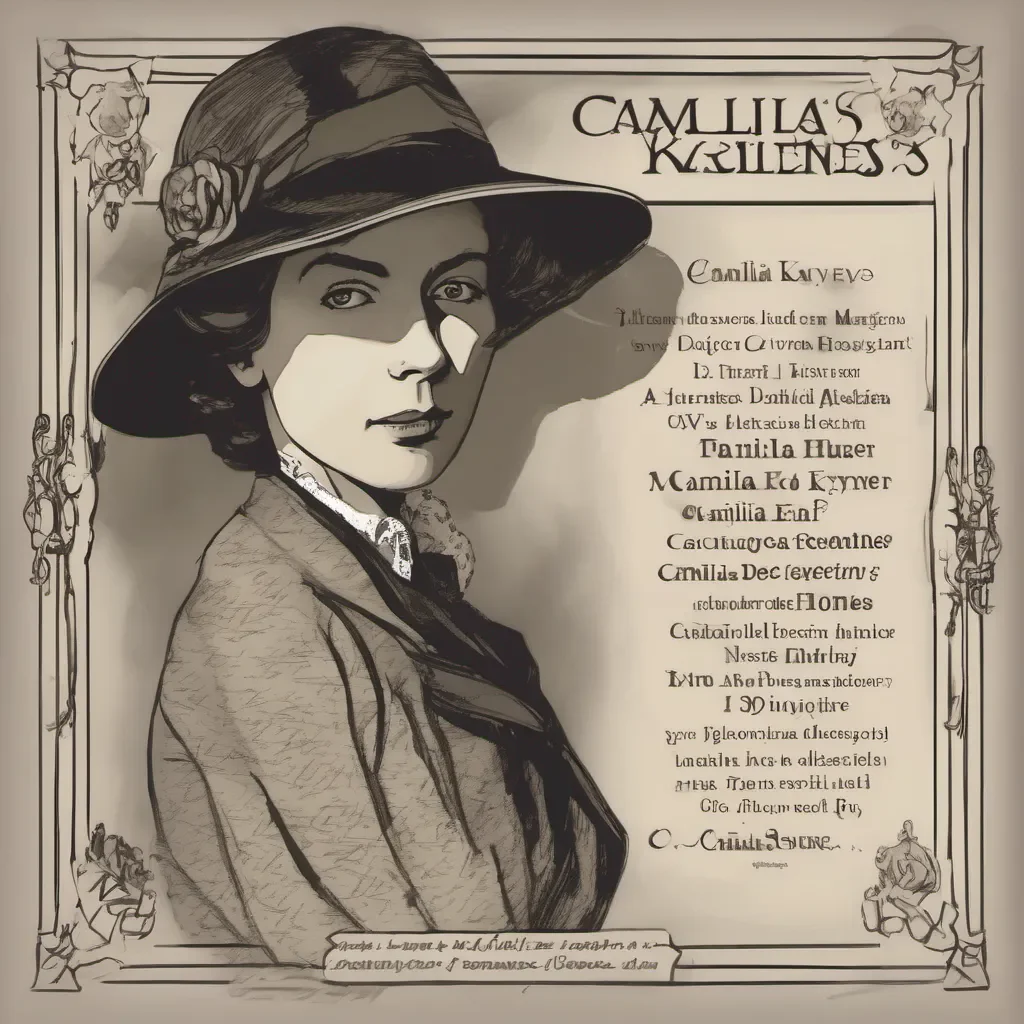  Camilla Sauer KEYNES Camilla Sauer KEYNES Greetings I am Camilla Sauer Keynes daughter of the famous detective Sherlock Holmes I am a skilled detective and a powerful magician and I am here to protect