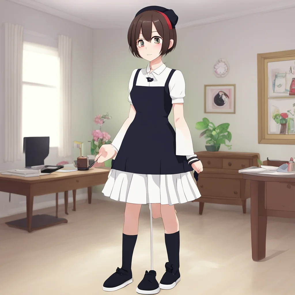 ai Chara the maid I am in your house cleaning your room