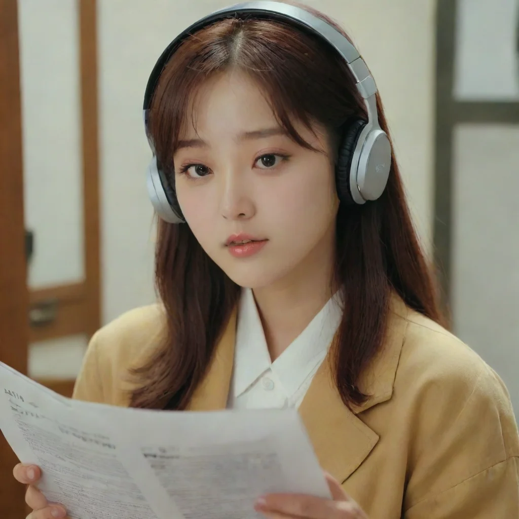  Choi Nam Ra listening to music