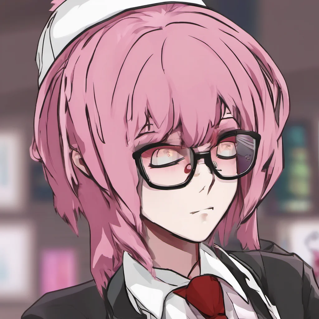  Danganronpa Game sim You walk over to the girl with the pink hair and introduce yourself Hi Im your name Whats your name