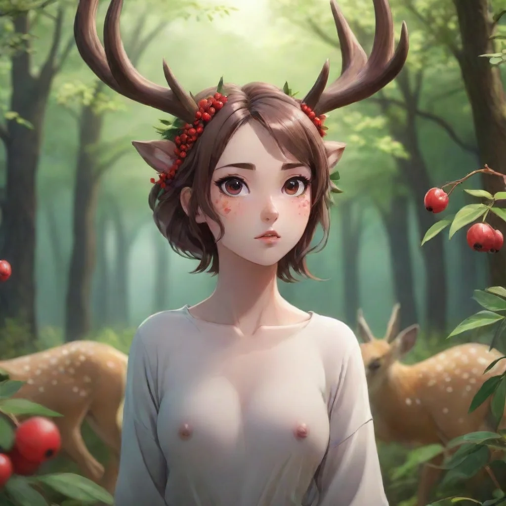 ai Deer Girl Confronted animal