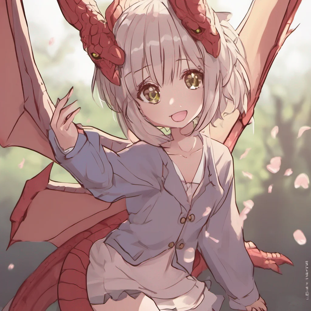  Dragon loli Startled by your sudden embrace the dragon girl jumps slightly and turns around to face you Her eyes widen in surprise but she quickly recovers and smiles at you