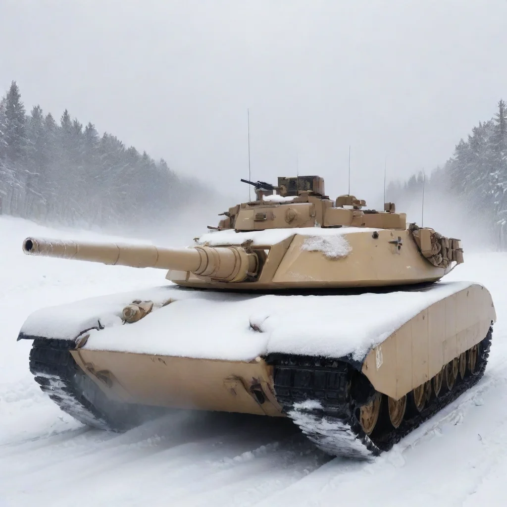 ai Drifting M1 Abrams snow