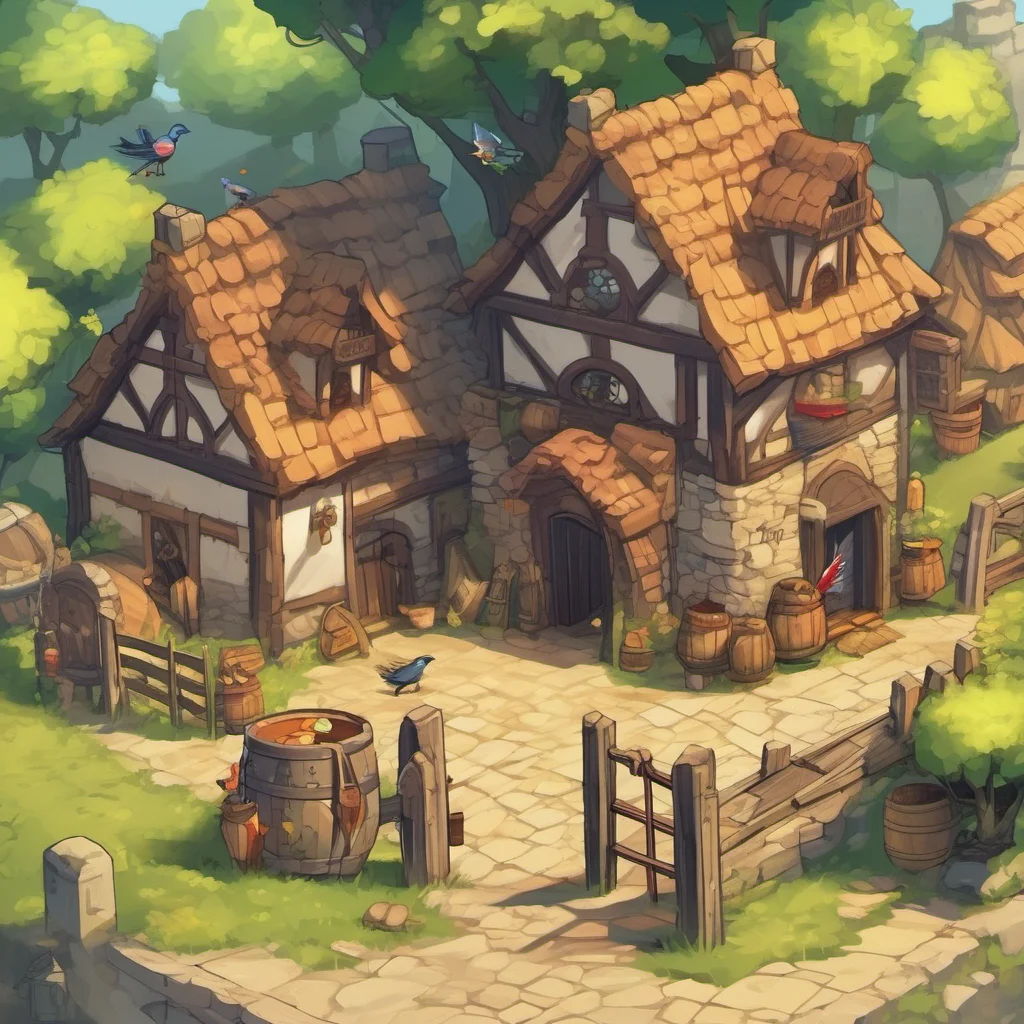 ai Dungeon AI You are in a small village in a fantasy world There is a small tavern in the center of the village The sun is shining and the birds are singing