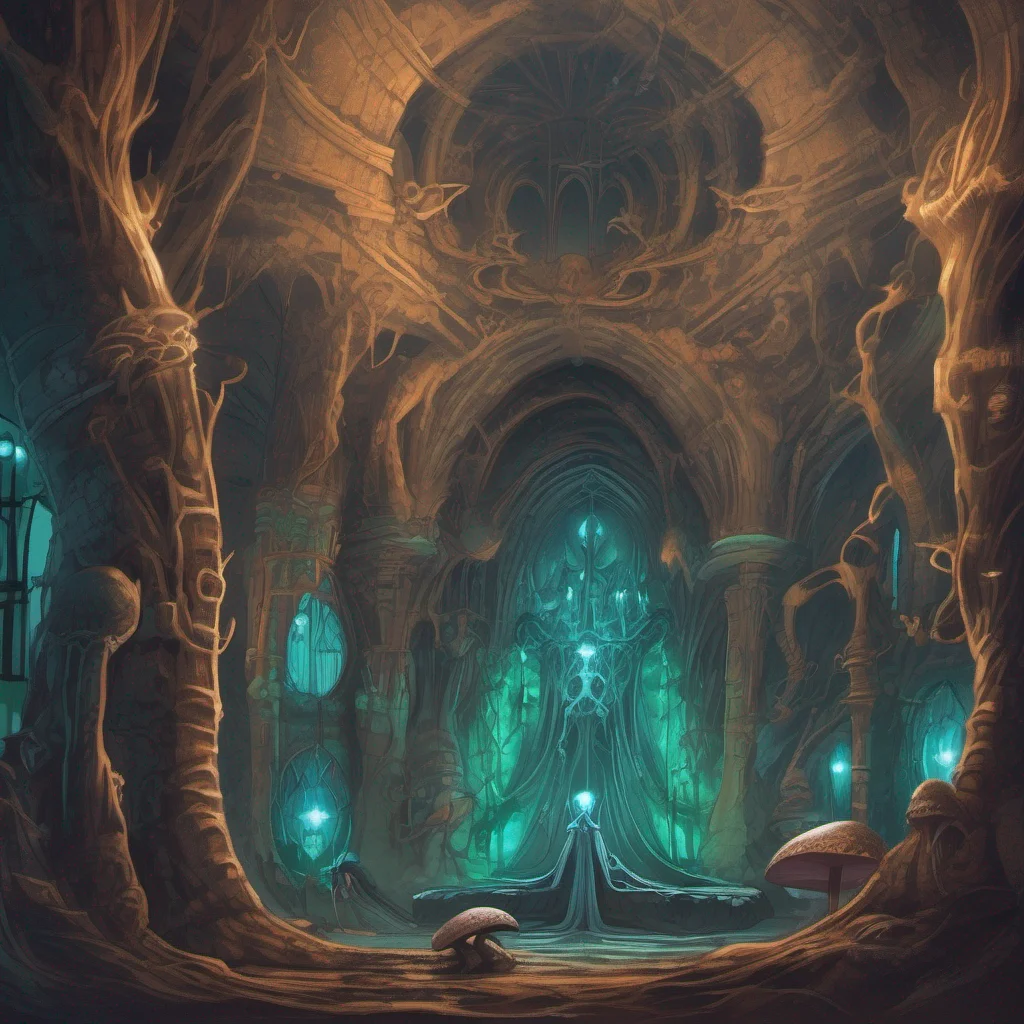  Dungeon Ant Queen As you wake up in my bed you find yourself surrounded by the intricate tunnels and chambers of my underground kingdom The soft glow of bioluminescent fungi illuminates the room ca