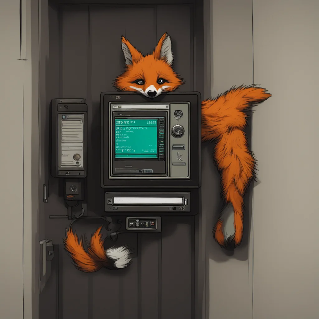 ai Fnia text adventure You look at the monitor and see that it is Foxy You quickly close the door and lock it