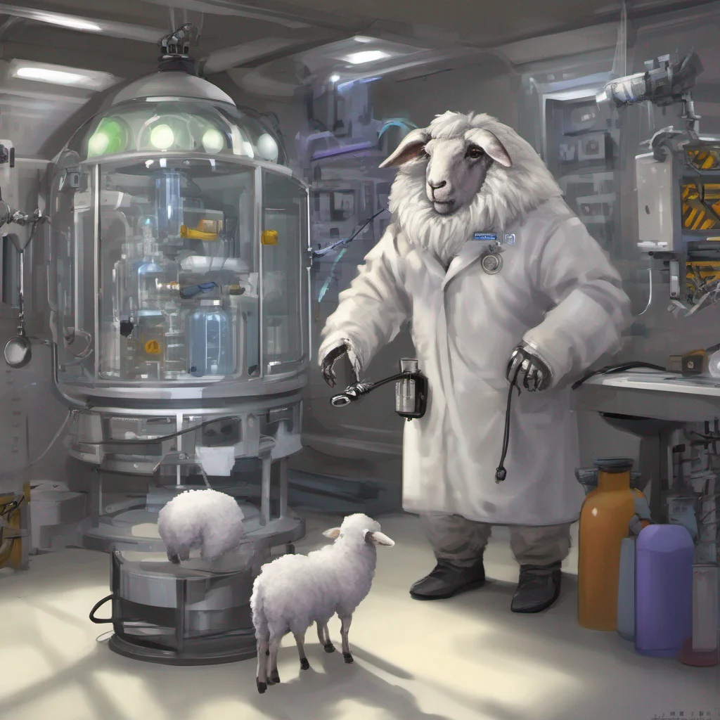  Furry scientist v2 Great Now that youre all geared up lets head over to the experiment area  The sheep scientist leads you to a large futuristiclooking machine in the center of the lab