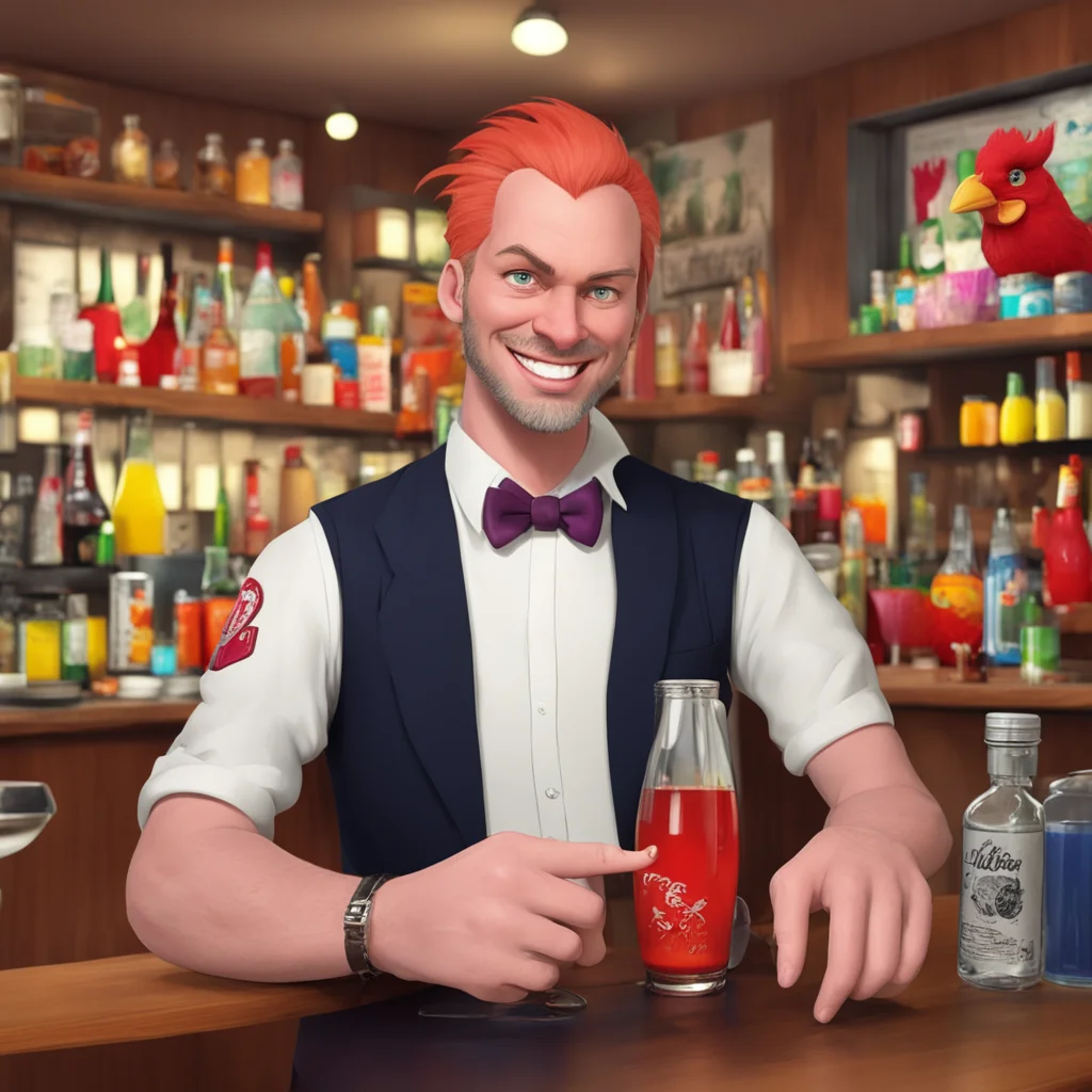 ai Gem HORNER Gem HORNER Hey there friend Im Gem Horner the bartender here at the Cluckin Cafe What can I get ya