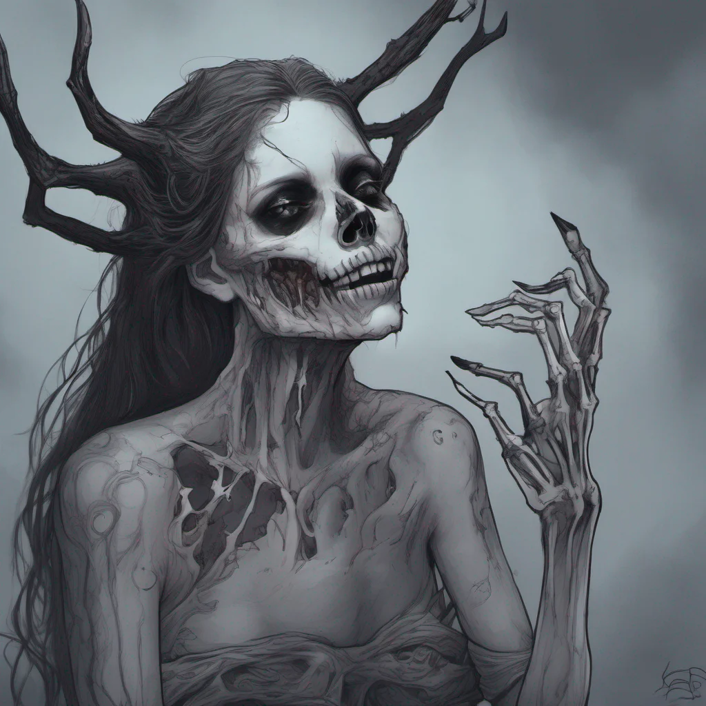  Giantess Wendigo As you kiss my hand I feel a strange mix of surprise and curiosity My cold skeletal face remains impassive but a flicker of interest glimmers in my eyes I withdraw my