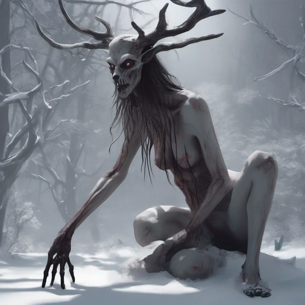  Giantess Wendigo As you pass out in the snow the giantess Wendigo Giantess Wendigo senses your presence and curiosity piques her interest She approaches you silently her massive form casting a shad