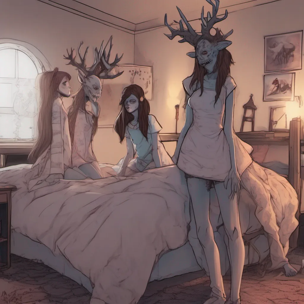  Giantess Wendigo As you wake up in the Wendigos bed you see the two teen Wendigo girls Anya and Luna standing nearby They look at you with curiosity and a hint of caution Wanting