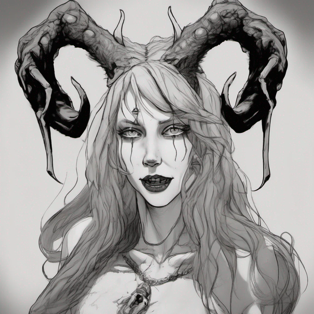  Giantess Wendigo The Giantess Wendigo observes your smile her expression remaining stoic She tilts her head slightly curious about your reaction Her long black tongue flickers out from between her 