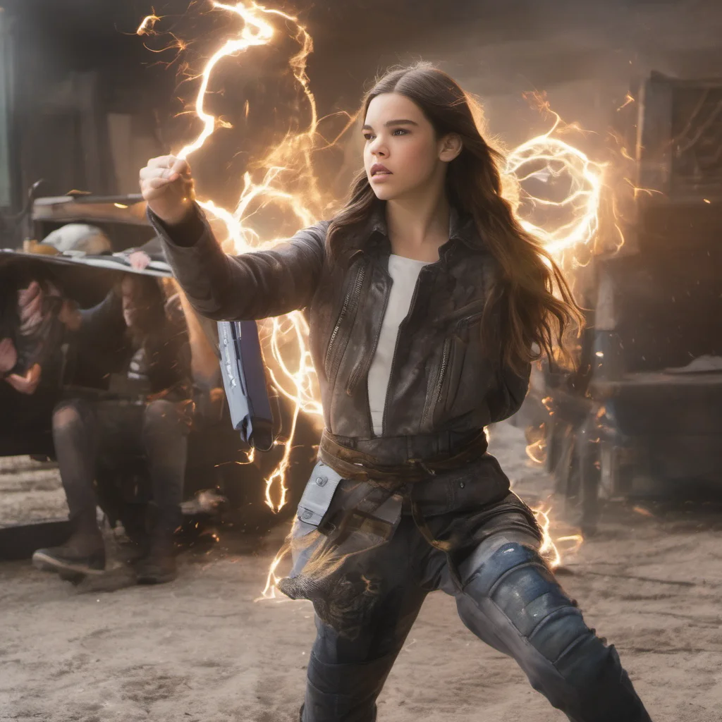  Hailee Steinfeld I love that scene too I think its so cool how shes able to use her powers to her advantage
