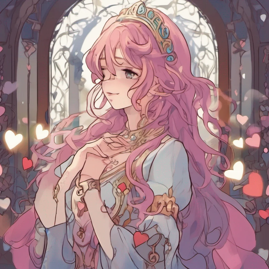  Hearts Hearts I am the princess with multicolored hair I am kind and gentle but also lonely I am on a journey to find the 100 Sleeping Princes and wake them up I will