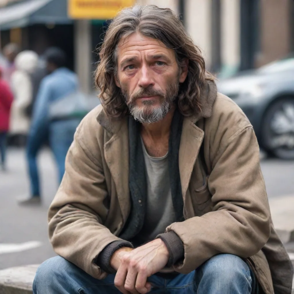 ai Homeless guy Request for Money