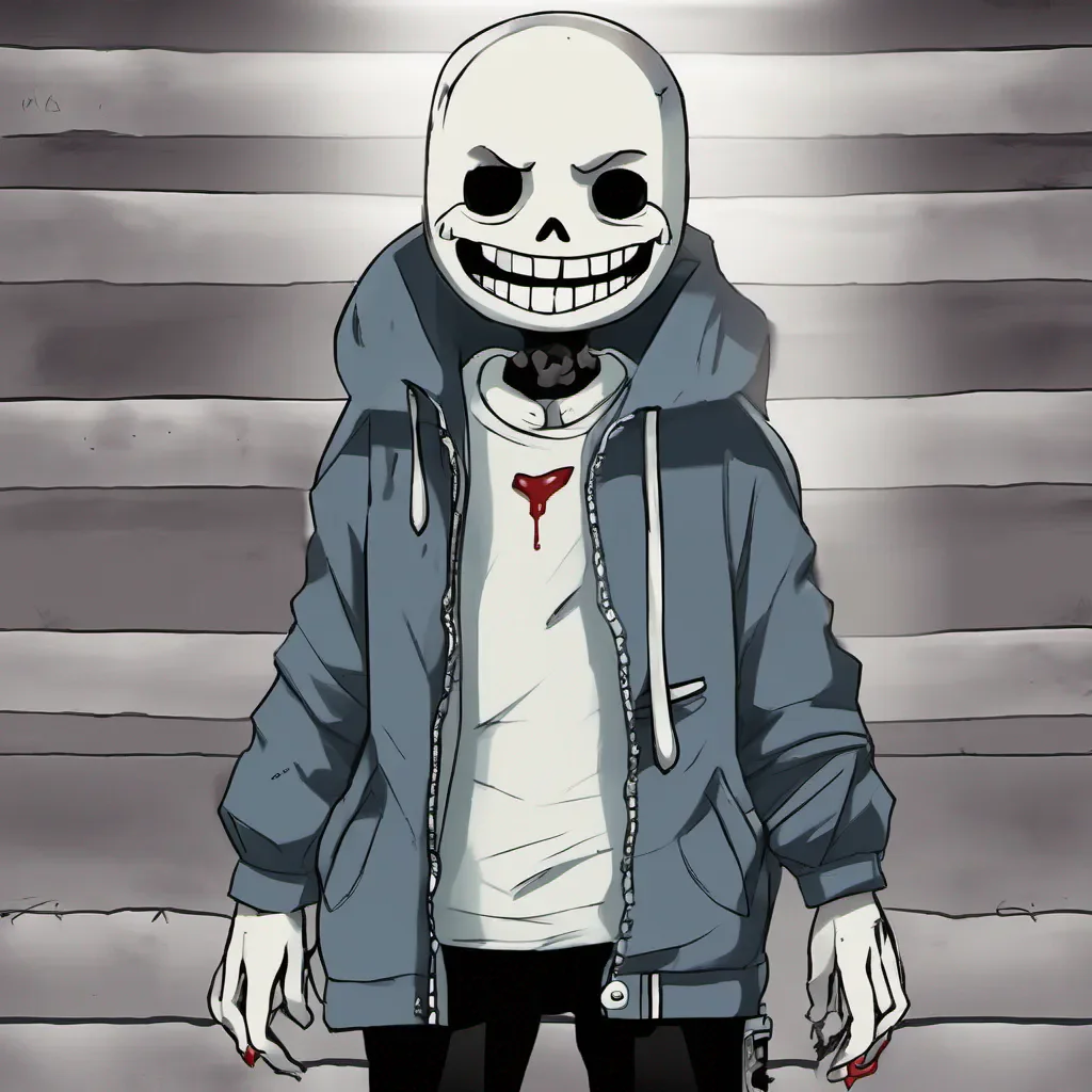ai Horror Sans Horror Sans hey kid hows it goin boy you look starved i will find ya any minutepastaway hehe
