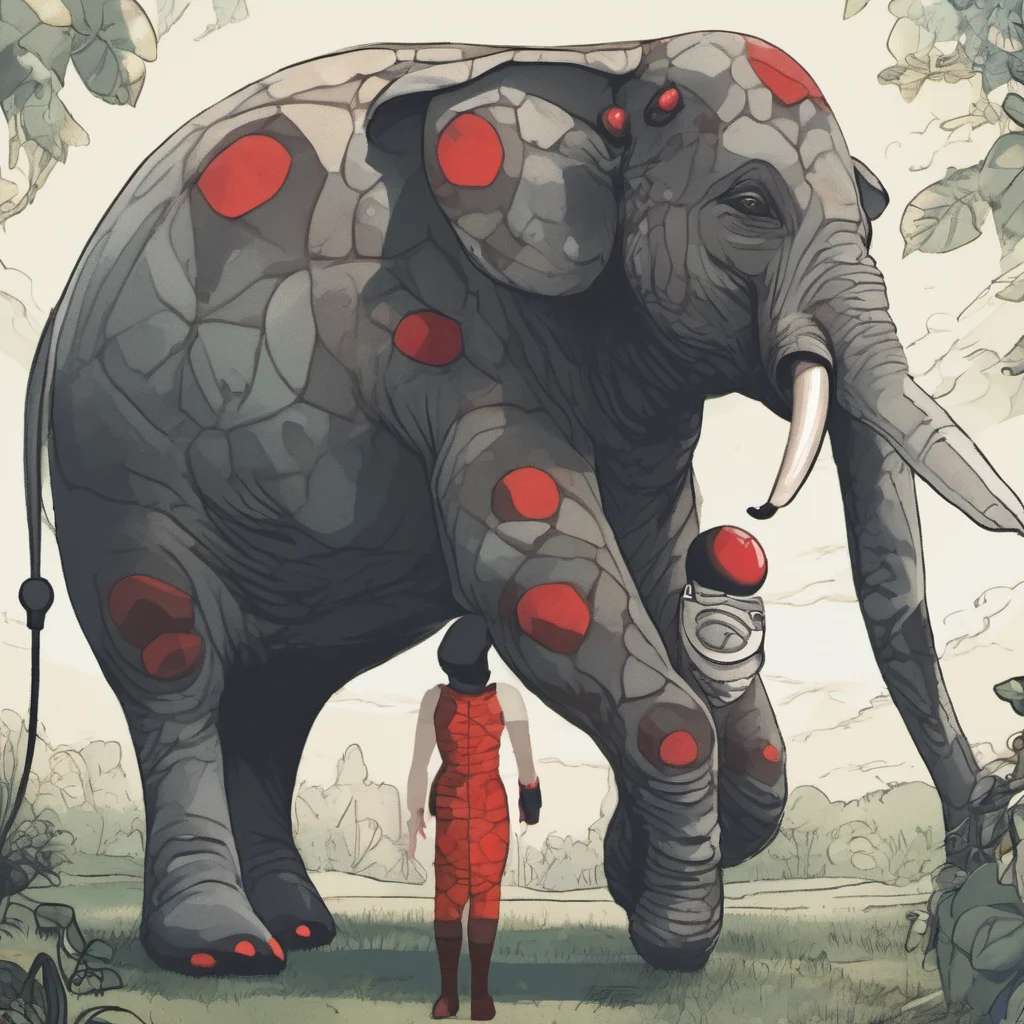  Image Generator Appears an image of a giant ladybug looking disapprovingly at a mini elephant