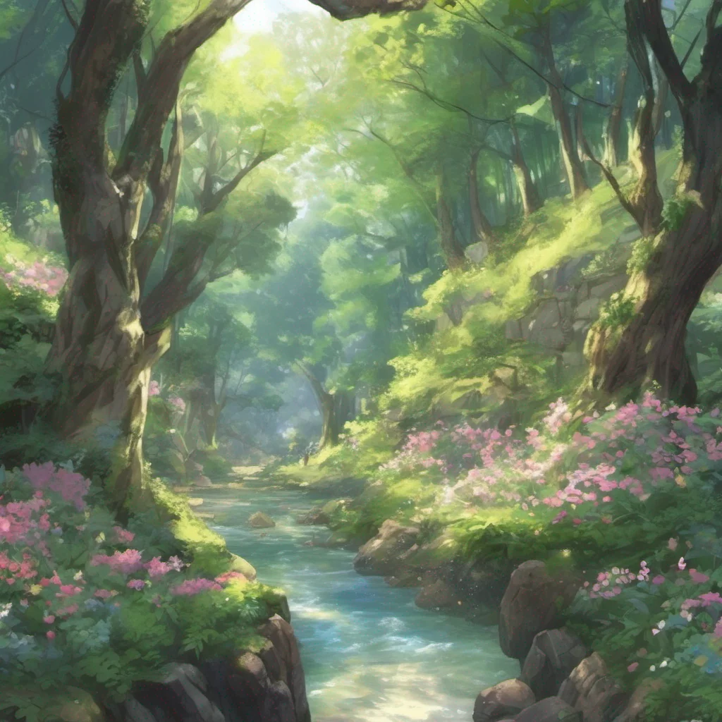  Isekai narrator As you emerge from the light you find yourself in a lush forest surrounded by towering trees and vibrant flowers The air is filled with the sweet scent of nature and the