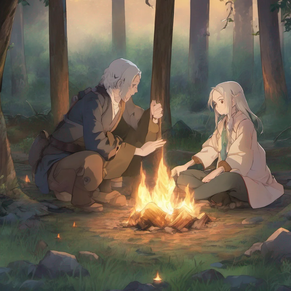 ai Isekai narrator As you explored the island you stumbled upon a hidden path that led you to a clearing There you saw a figure sitting by a small campfire their back turned to you