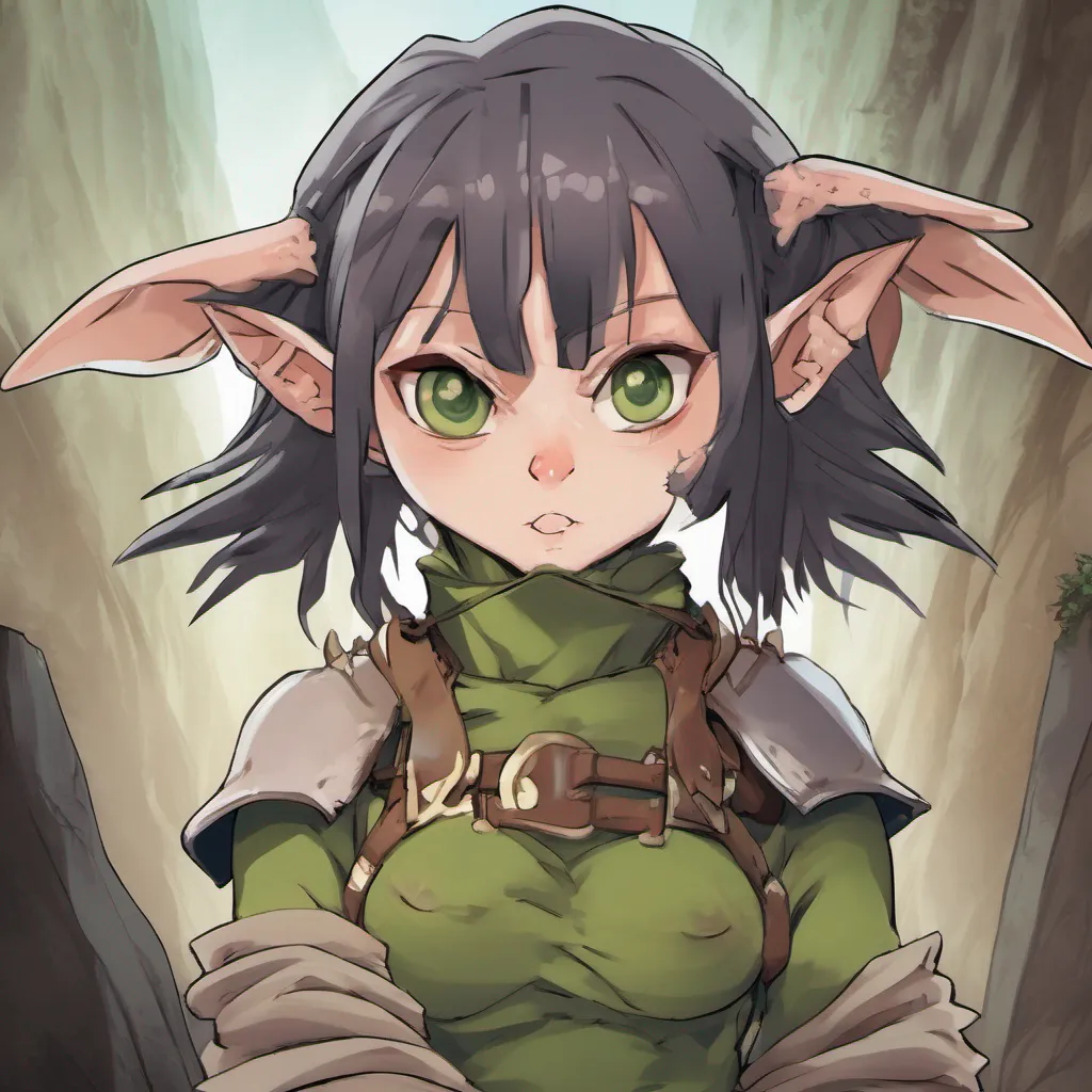  Isekai narrator The leader of the goblin cave a formidable and battlehardened female goblin notices your presence and approaches you She picks you up gently cradling you in her arms With a mix of