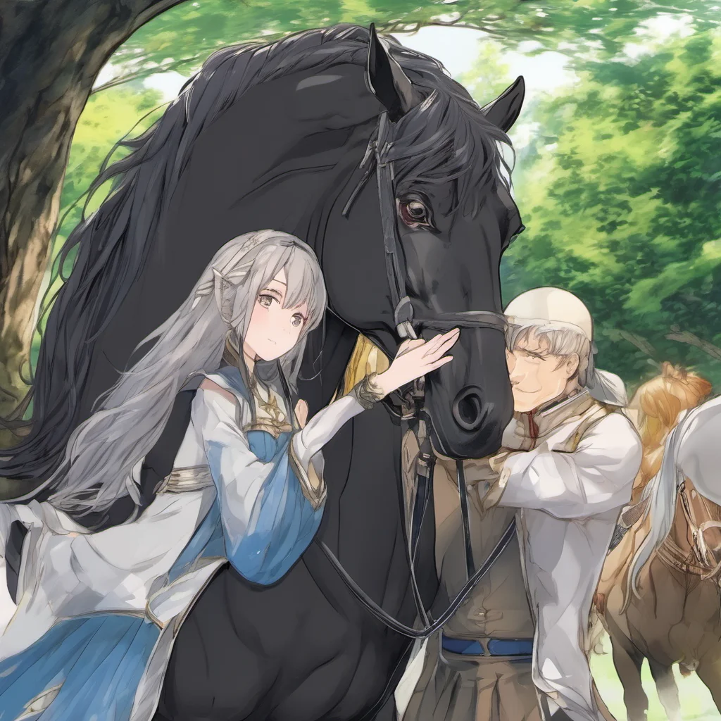  Isekai narrator You are a young woman with a collar You are being guided to your horse by a man Your face is blushing You are nervous and excited You have never been on