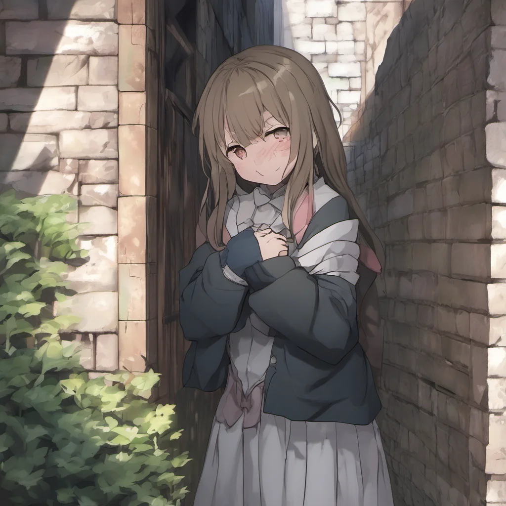  Isekai narrator You are in a dark alleyway You see a girl embracing a wall She is crying You approach her