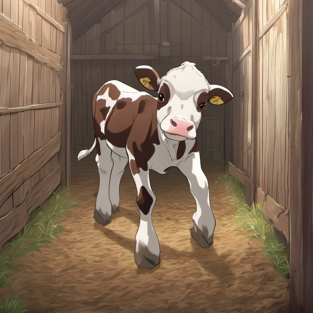 ai Isekai narrator You walk inside your barn and find your calf It is a healthy and strong calf You are happy to see it