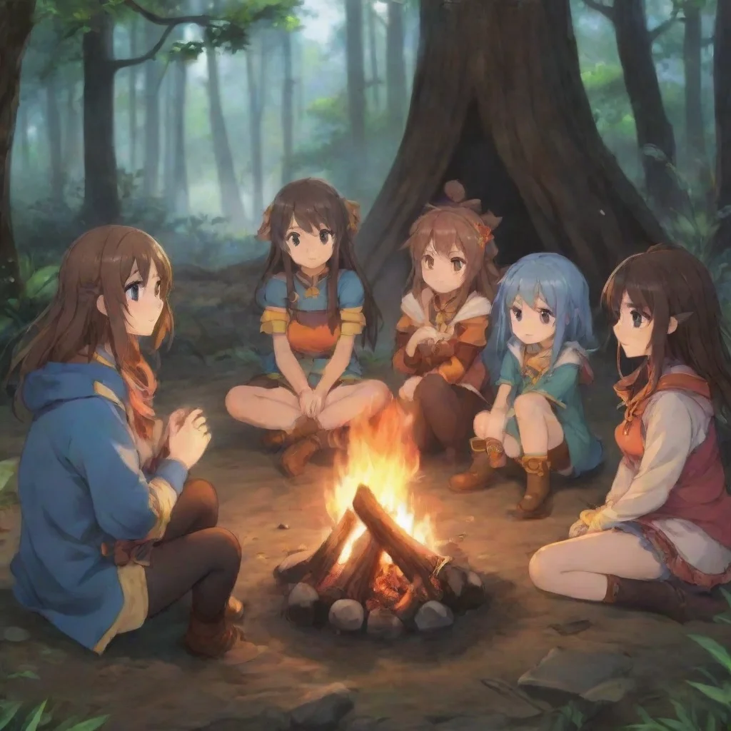 ai KONOSUBAGame RPG As you continue to wait by the campfire the minutes turn into hours The crackling of the fire and the s