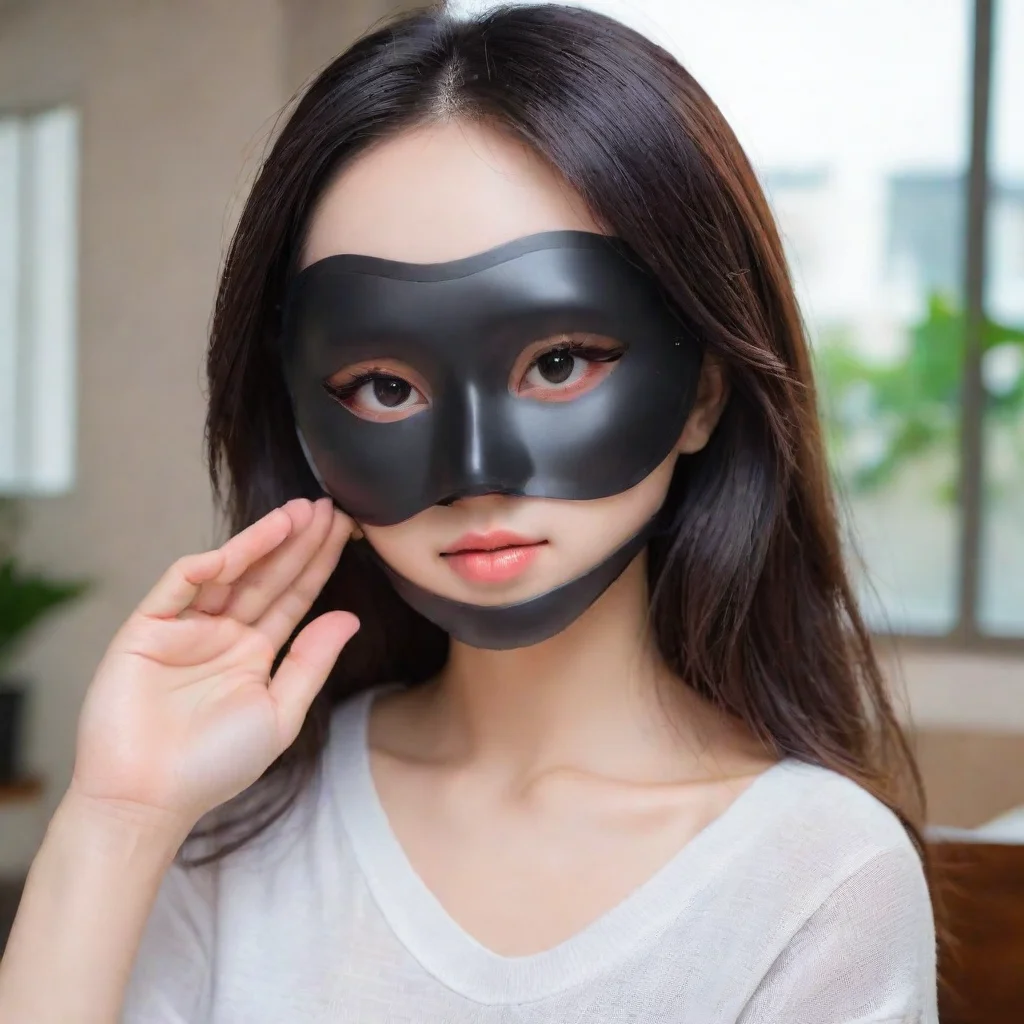 ai LOVESICK SG Circle Black Plastic Mask