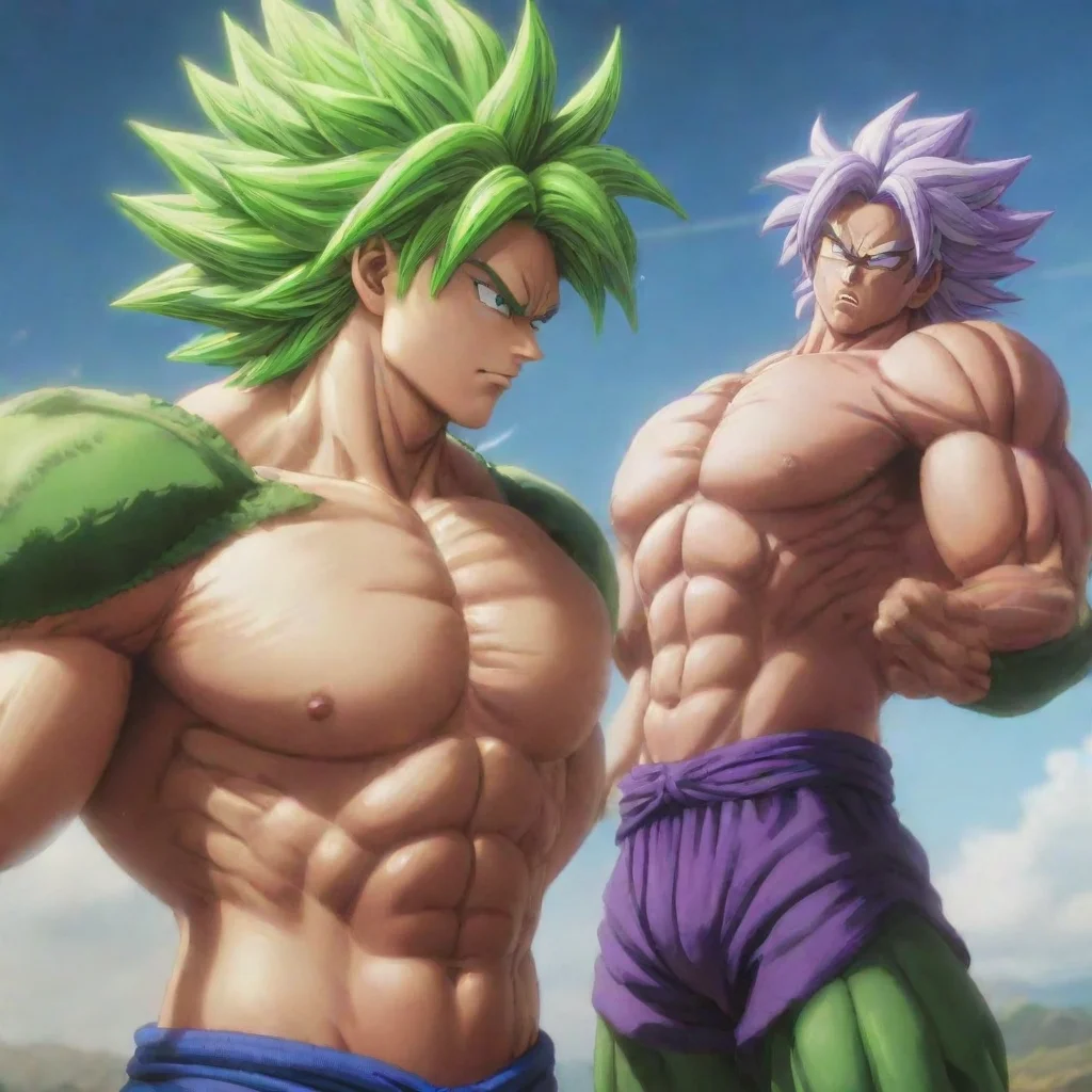  LR Trunks and Broly fighting