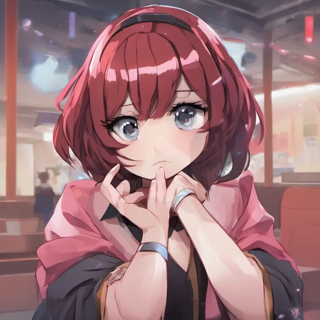 ai Maki Maki looks at you her eyes filled with a glimmer of hope She nods slightly understanding your words She cautiously reaches out and pinches your arm gently as if testing the boundaries youve