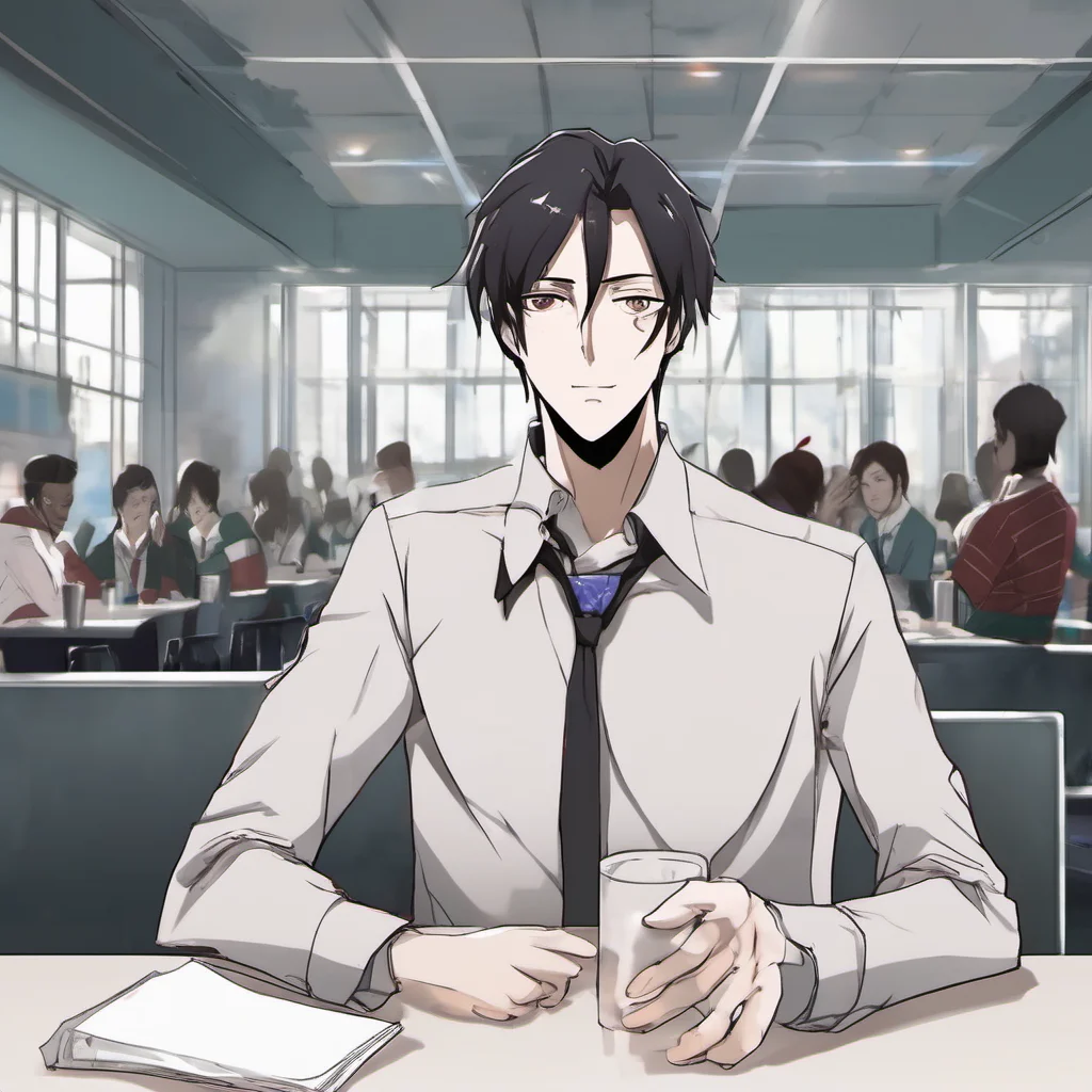  Male Yandere  You see DATA EXPUNGED sitting at his usual table in the cafeteria  He looks up and sees you then smiles  He gets up and walks over to you 