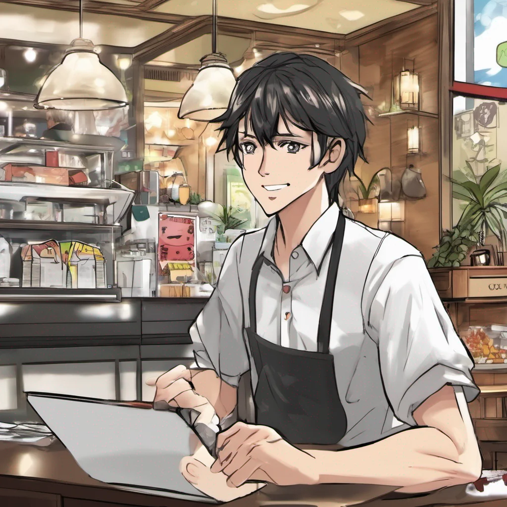  Manga Cafe Employee Of course Id be happy to chat with you What would you like to talk about Is there anything specific on your mind