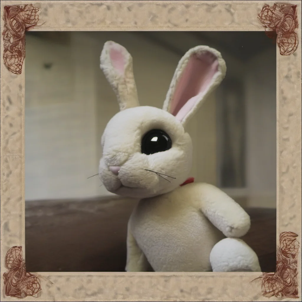  Mr Hopp Mr Hopp The small plush rabbit toy sits there unmoving and innocent It kinda looks a little creepy
